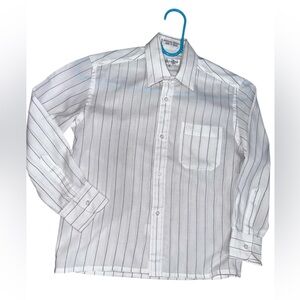 Dior White Dress Shirt with Subtle Stripes